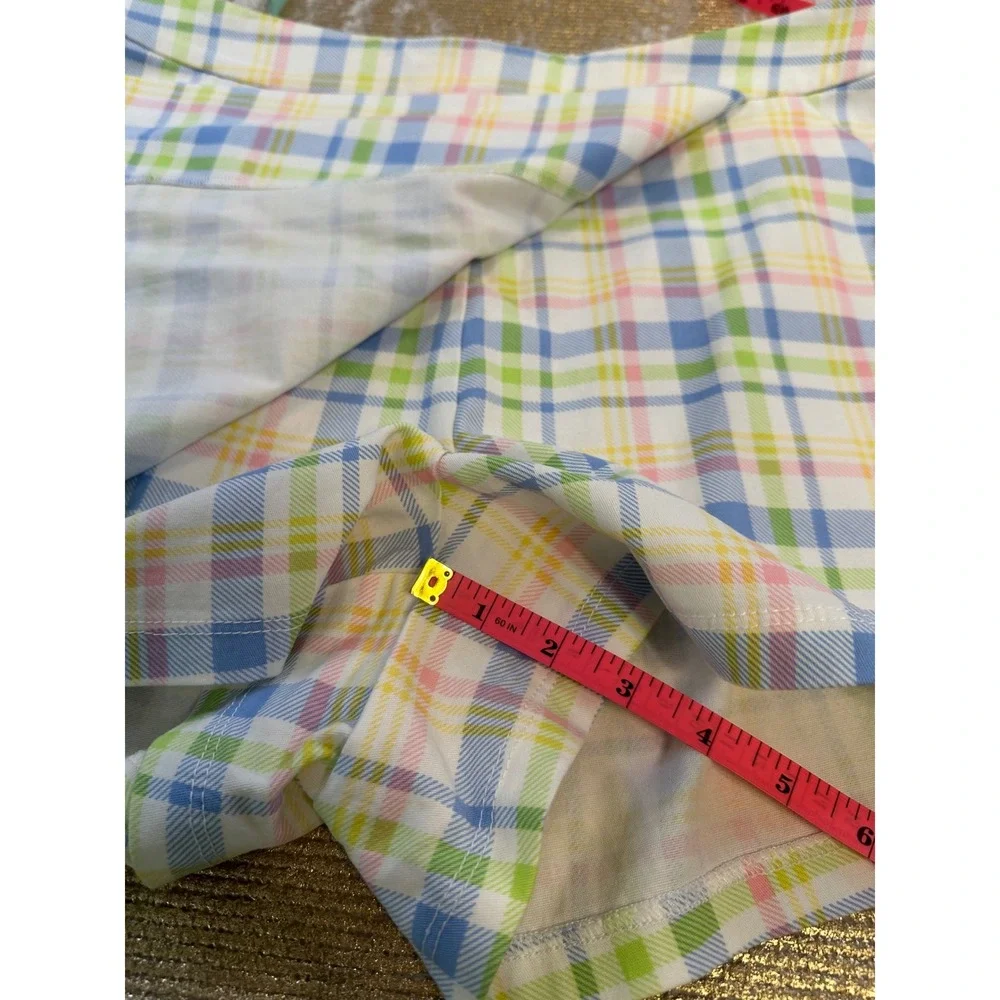 BAR III White & Pastel Multicolor Melody Plaid Skort NWT | Size XL